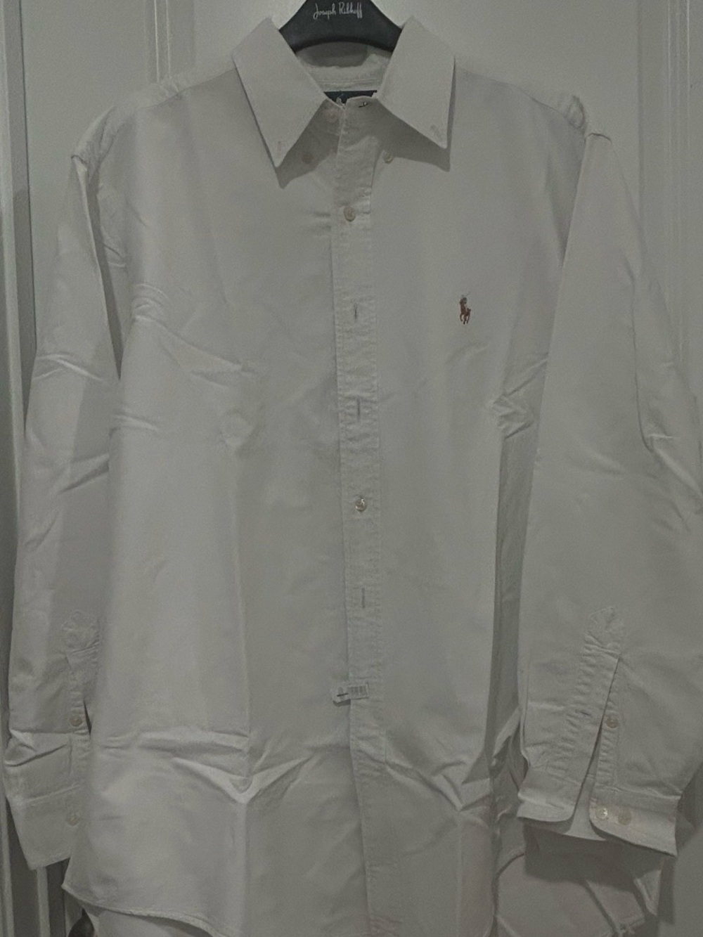 Polo by Ralph Lauren White Button-Down Dress Shirt with Embroidered Pony